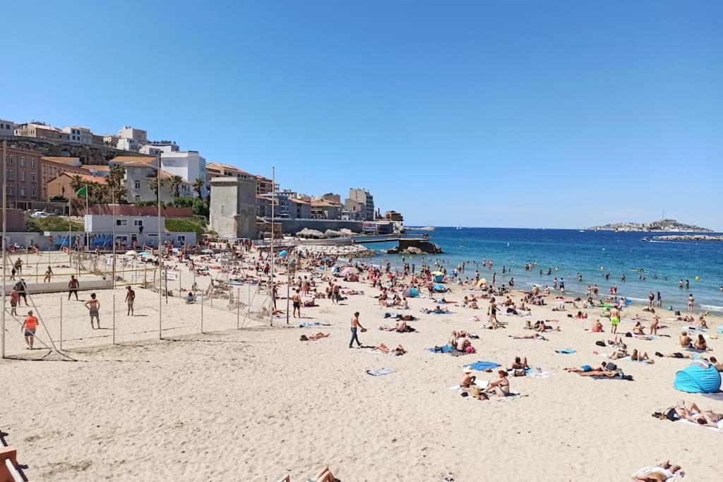 מרסיי Super T2 Climatise Avec Balcon A Pied Plage Catalan מראה חיצוני תמונה